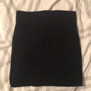 Black mid thigh mini skirt